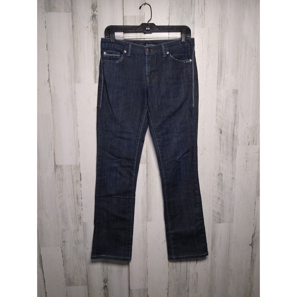 David Kahn Nikki Flared Distressed Blue Jeans Womens 27 Designer Denim